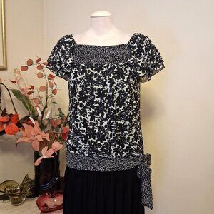 NWOT APT.9 Pleated Lined Tunic Well Tailored Quality Summer Blouse 8
